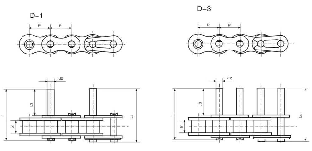 不銹鋼短節距輸送鏈附件(加長軸銷） Stainless steel short pitch conveyor chain with extended pins-1.jpg